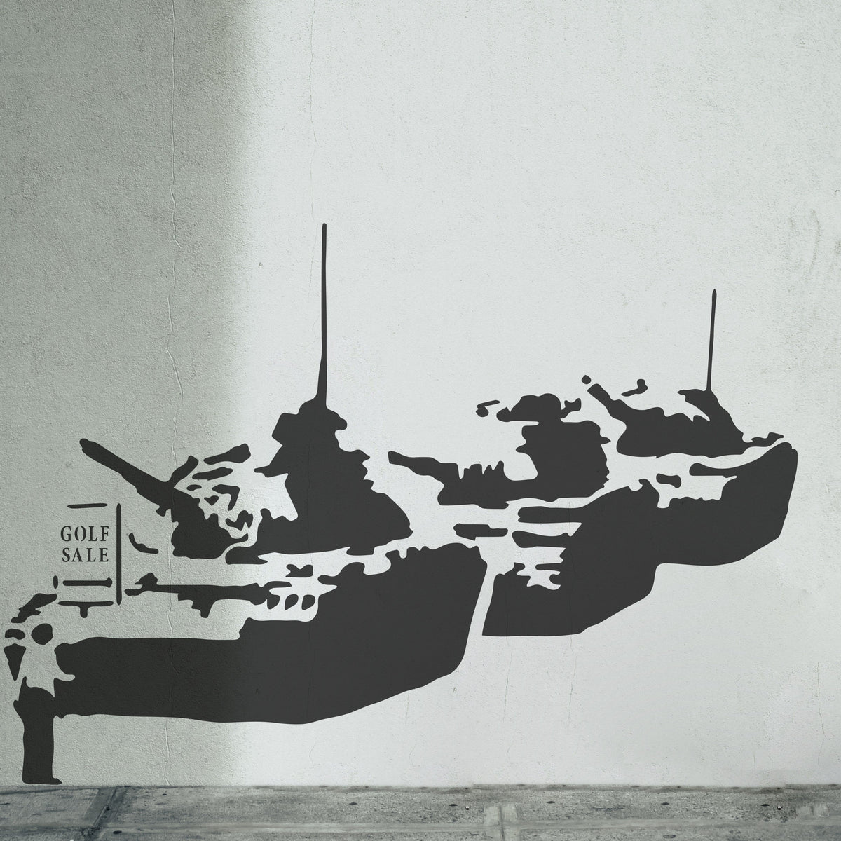 Banksy Golf Sale Stencils | Stencilmonkey – Stencil Monkey