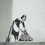 Load image into Gallery viewer, Bansky Sweeping Maid Stencil