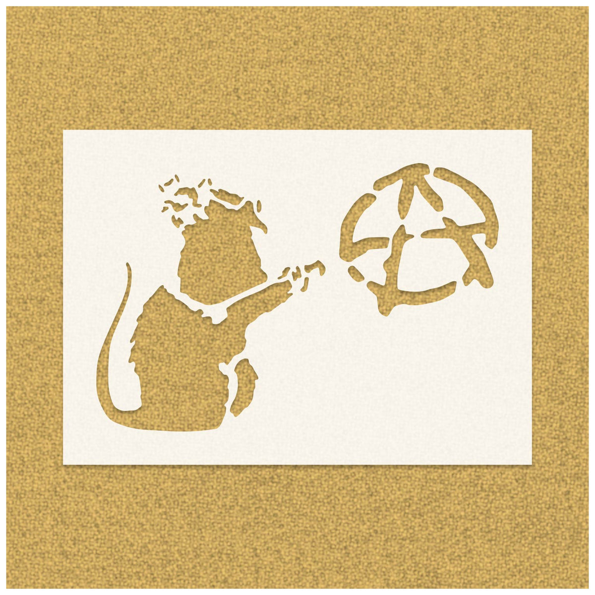 Banksy Anarchy Rat Stencil