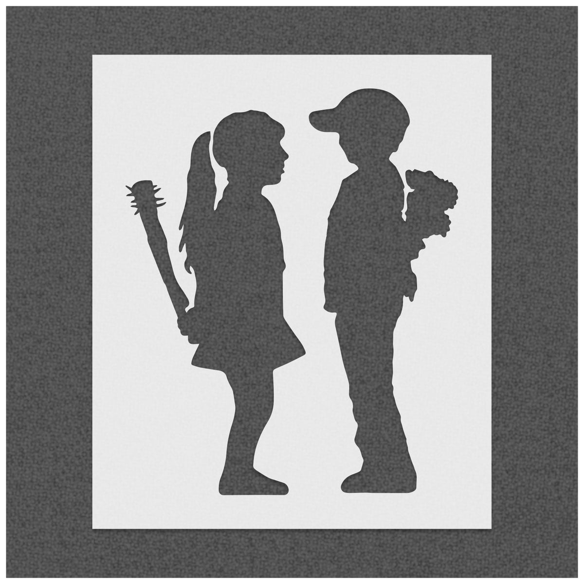 Boy Meets Girl Stencil Stencilmonkey Stencil Monkey