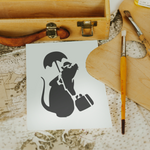 Load image into Gallery viewer, Banksy Rat Umbrella Stencil