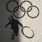 Load image into Gallery viewer, Banksy Olympic Rings Stencil