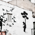 Load image into Gallery viewer, Banksy Girl with Balloons Stencil