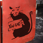 Load image into Gallery viewer, Banksy Rat You Lie Stencil