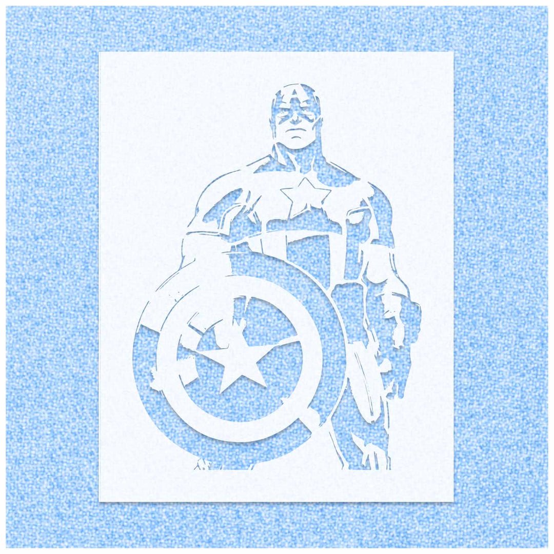 Captain America Standing with Shield
