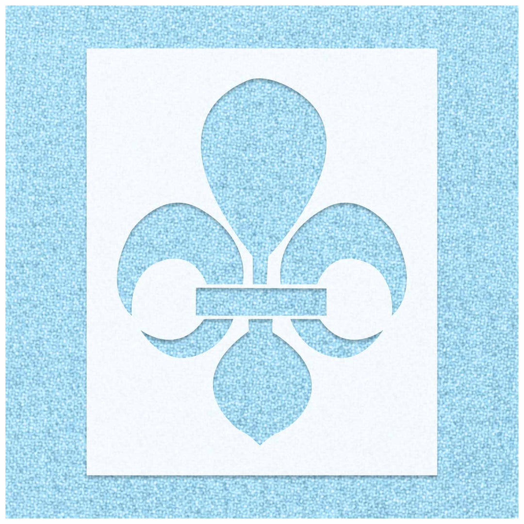 Fleur De Lis Stencil Rounded