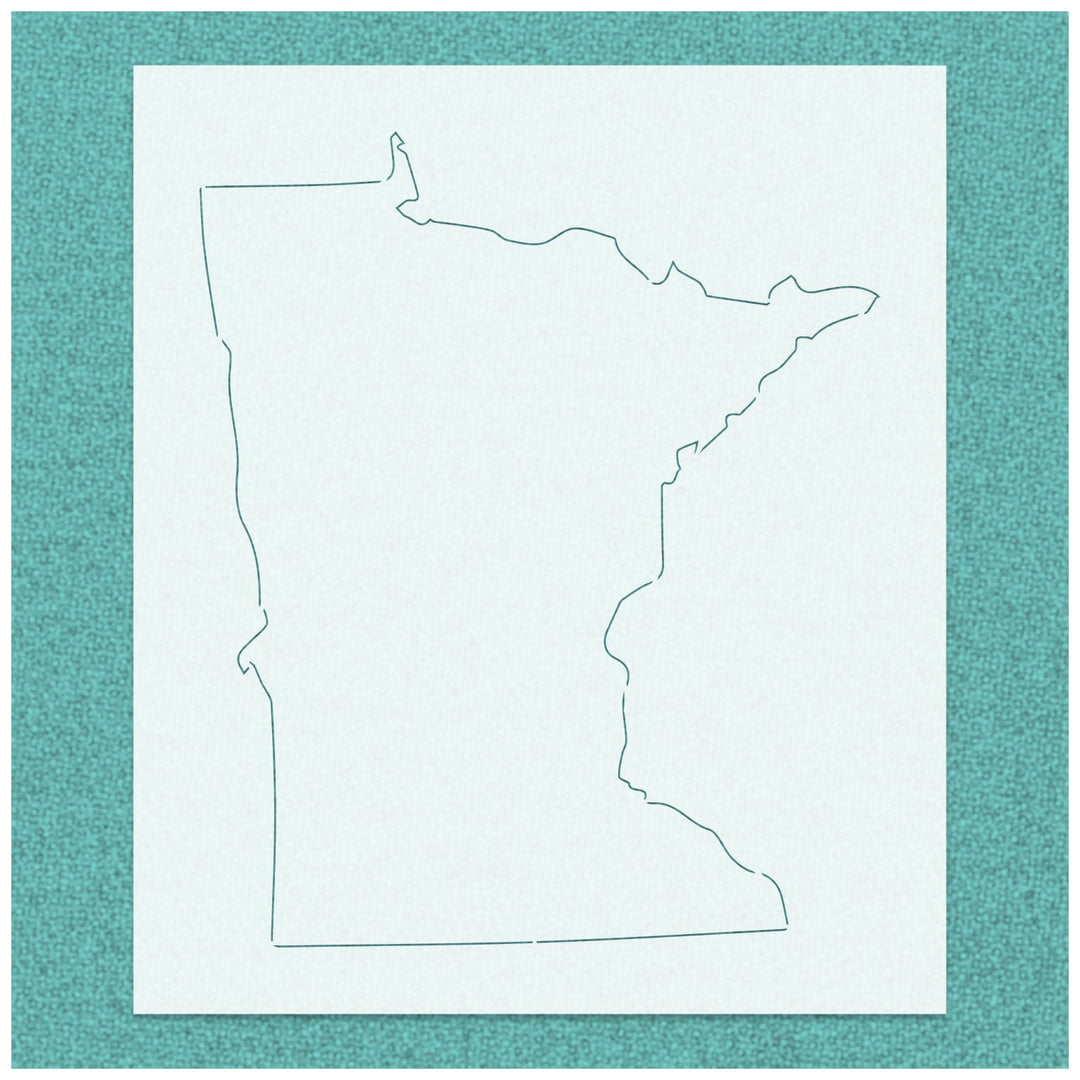 Minnesota State Outline Stencil