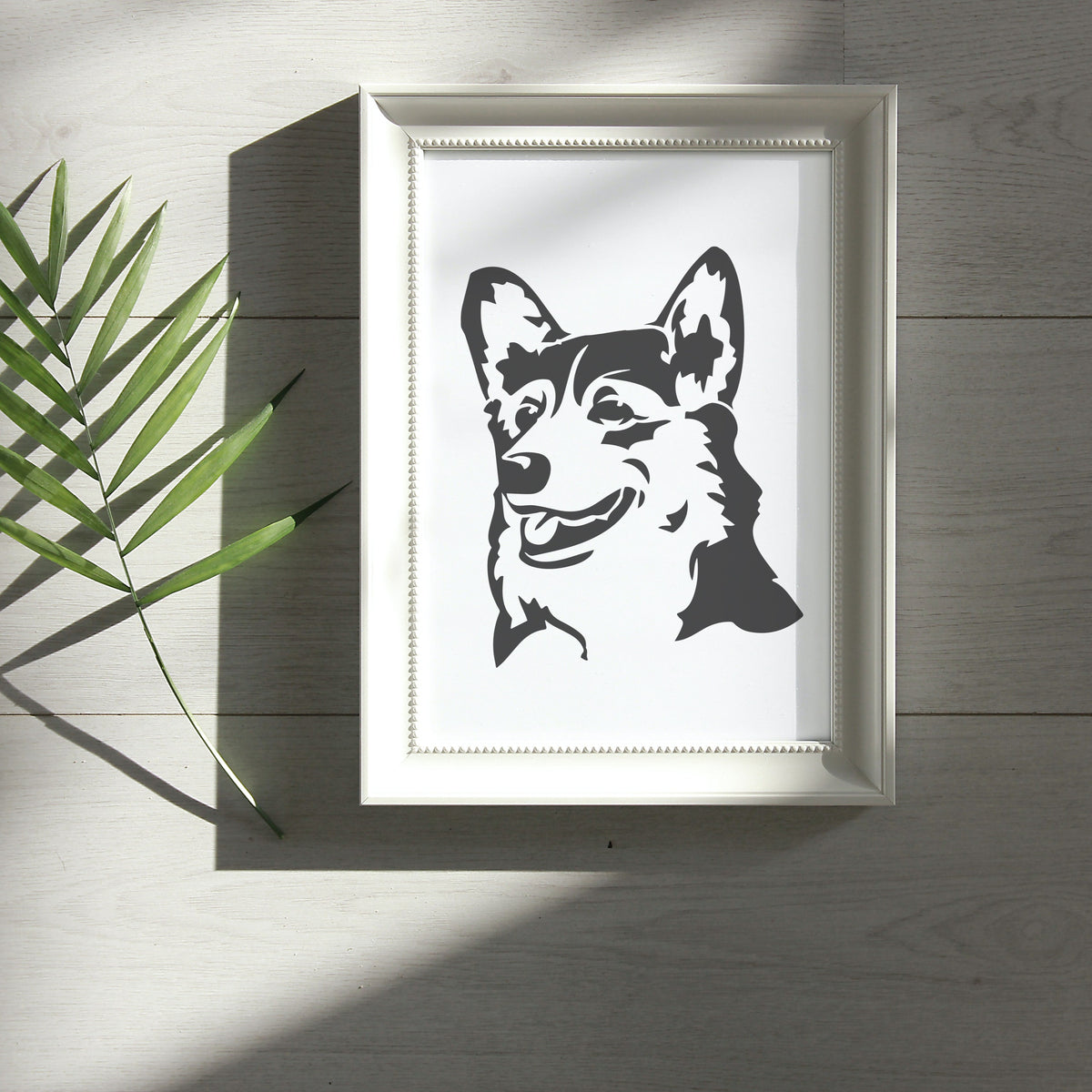 Corgi Dog Stencil