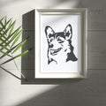 Corgi Dog Stencil
