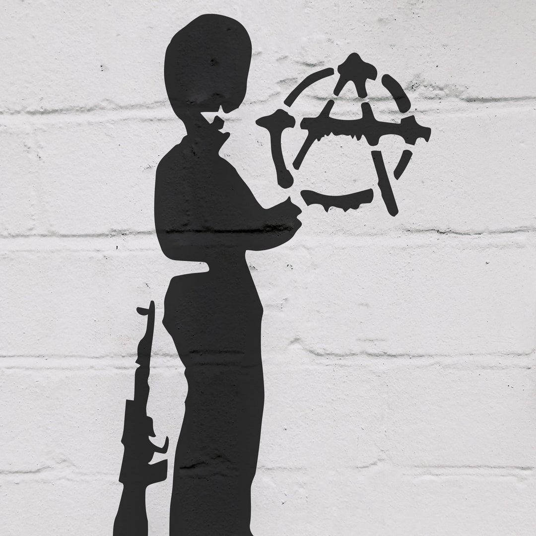 Banksy Red Guard Anarchy Stencil