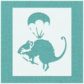 Banksy Parachuting Rat Stencil