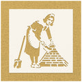 Bansky Sweeping Maid Stencil