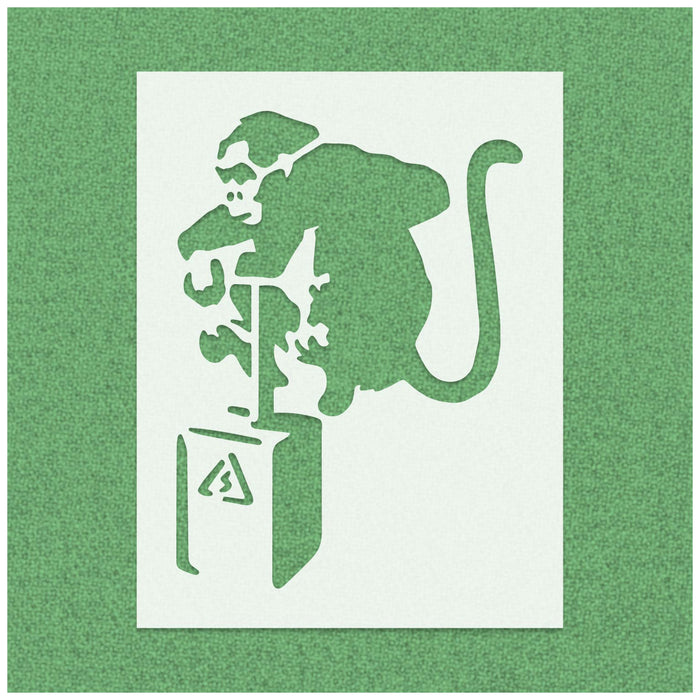 Banksy Monkey Detonate Stencil