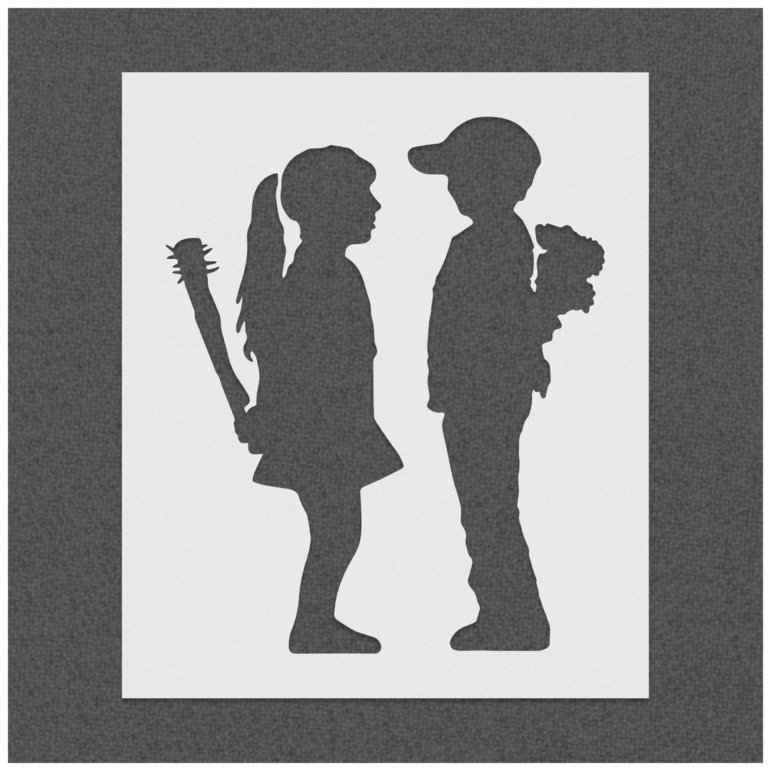 Boy Meets Girl Stencil