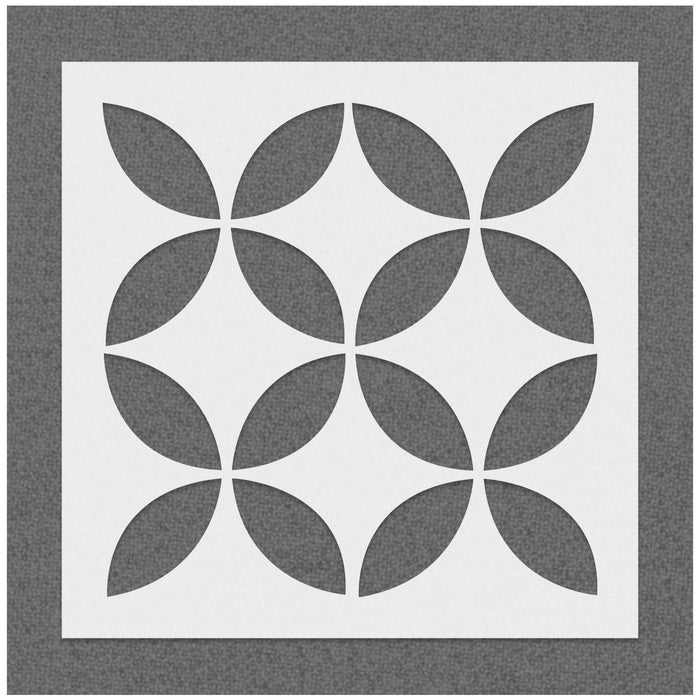Circular Leaf Geometrical Pattern Stencil