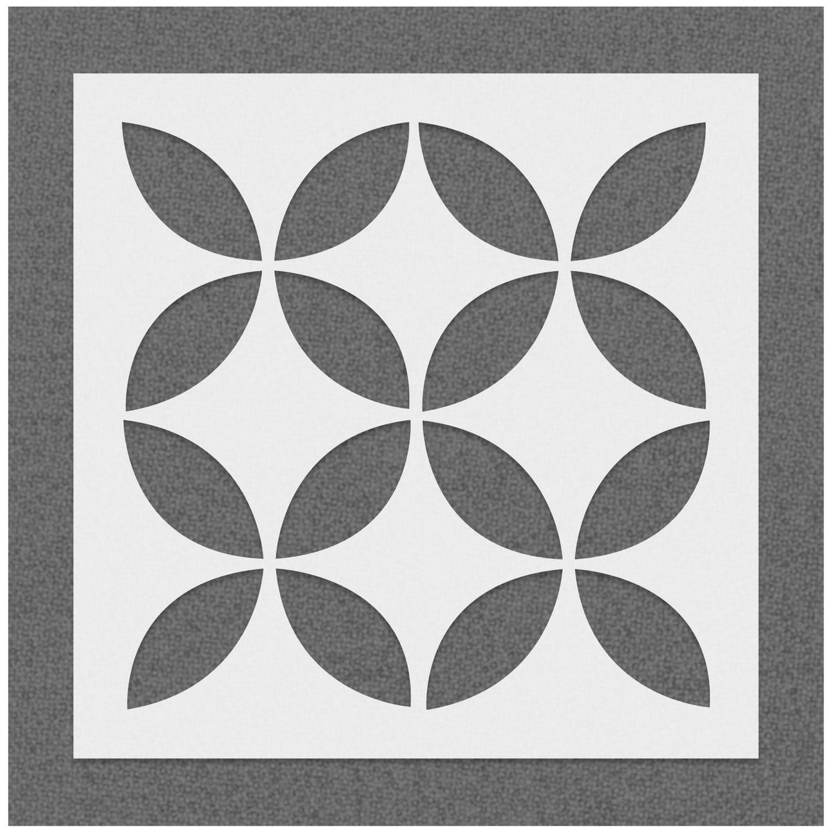 Circular Leaf Geometrical Pattern Stencil