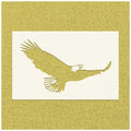 Flying American Bald Eagle Stencil