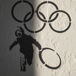 Load image into Gallery viewer, Banksy Olympic Rings Stencil