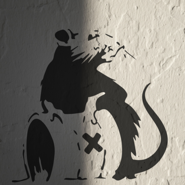 Banksy Toxic Rat Stencil