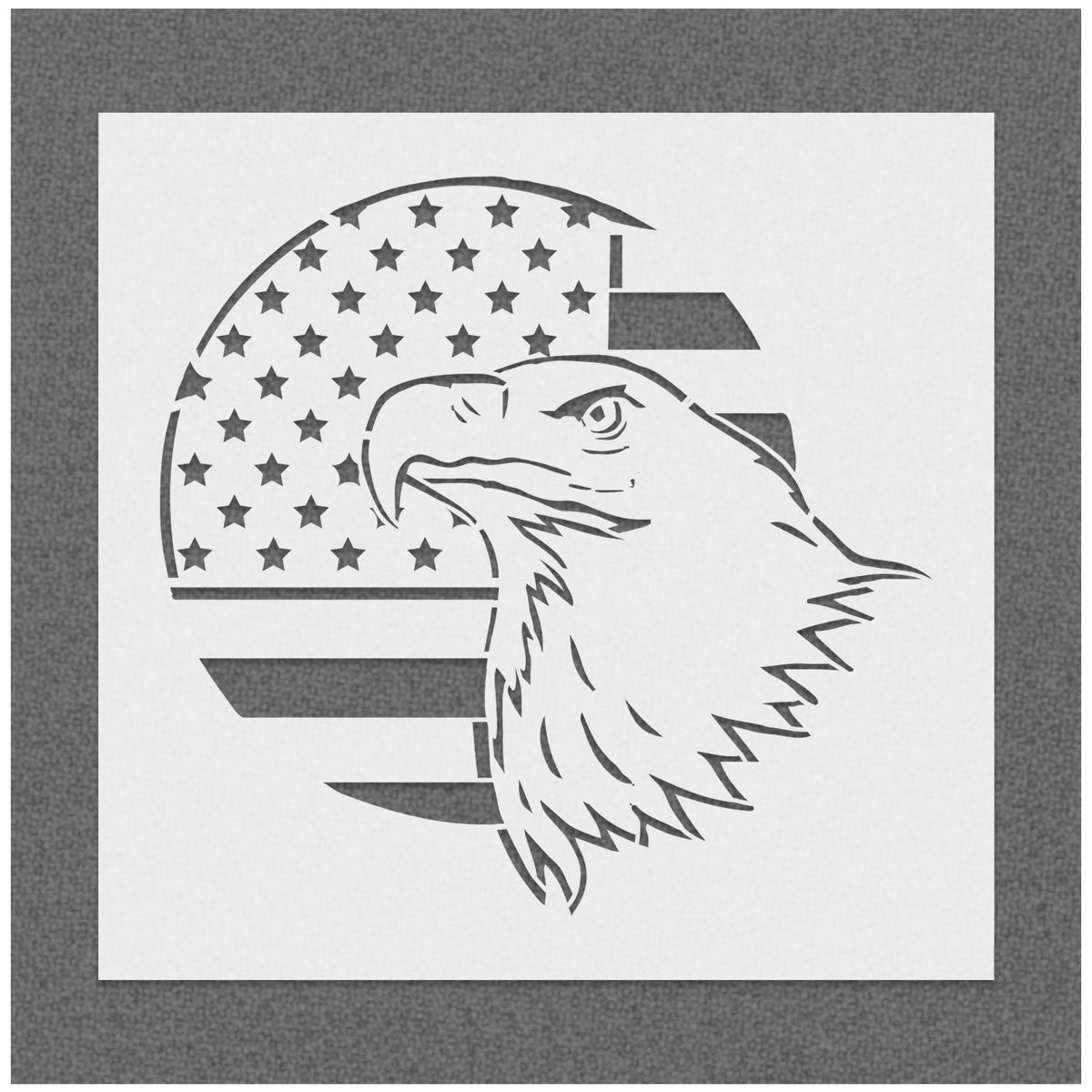 American Flag with Eagle Stencil