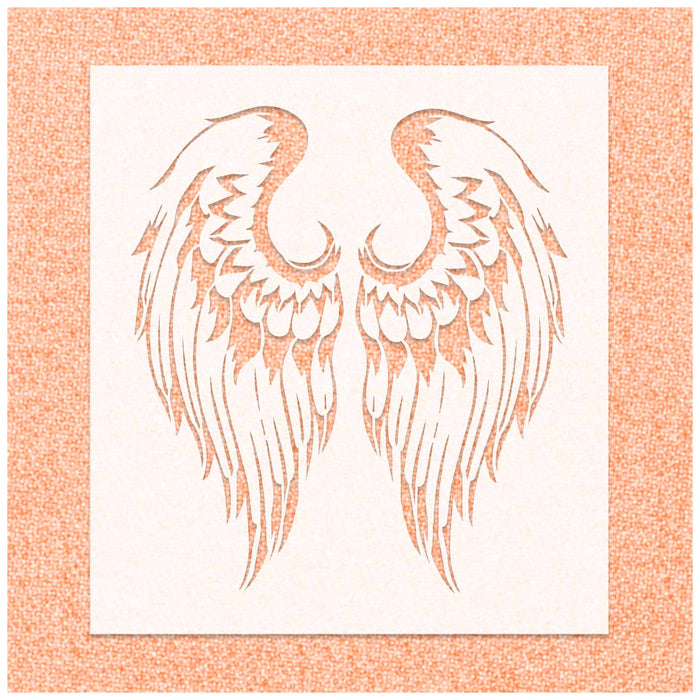 Angel Wings Detailed Stencil