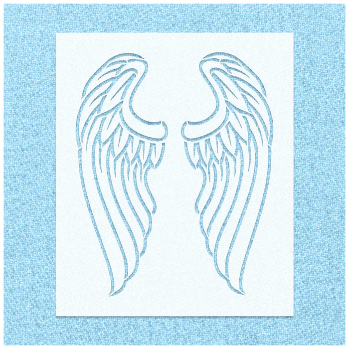 Angel Wings Outline Stencil