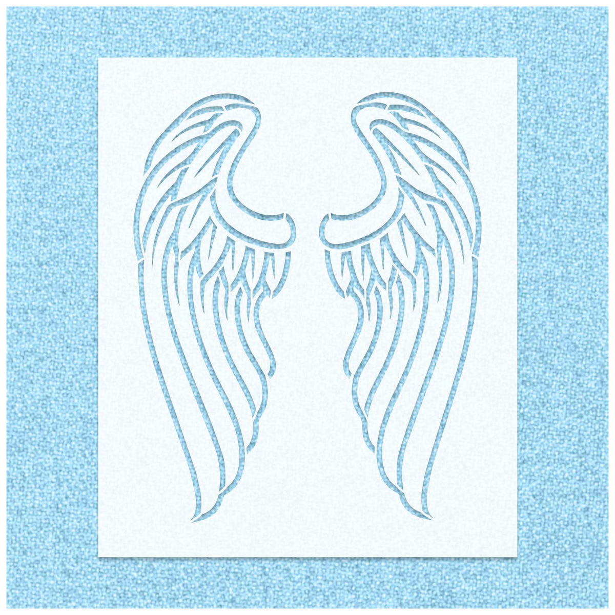 Angel Wings Outline Stencil