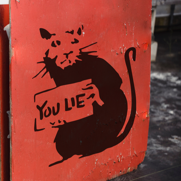 Banksy Rat You Lie Stencil