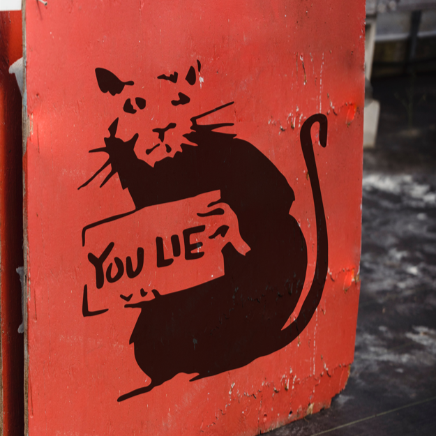 Banksy Rat You Lie Stencil | Stencilmonkey