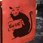 Load image into Gallery viewer, Banksy Rat You Lie Stencil