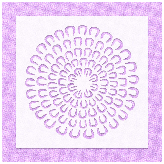 Asian Mum Flower Stencil