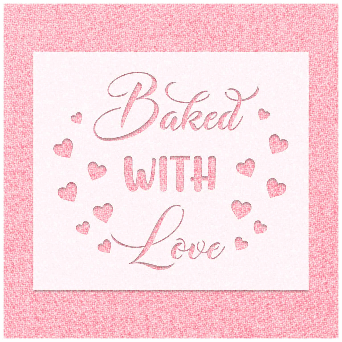 Baked with Love Stencil