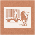 Banksy Barcode Leopard Stencil