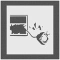 Banksy Broken Window Stencil