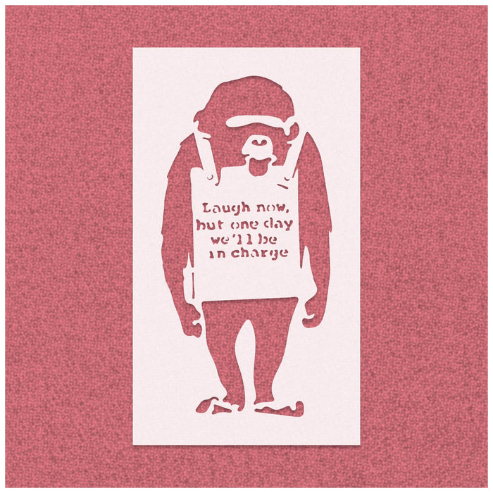 Banksy Chimp Laugh Now Stencil