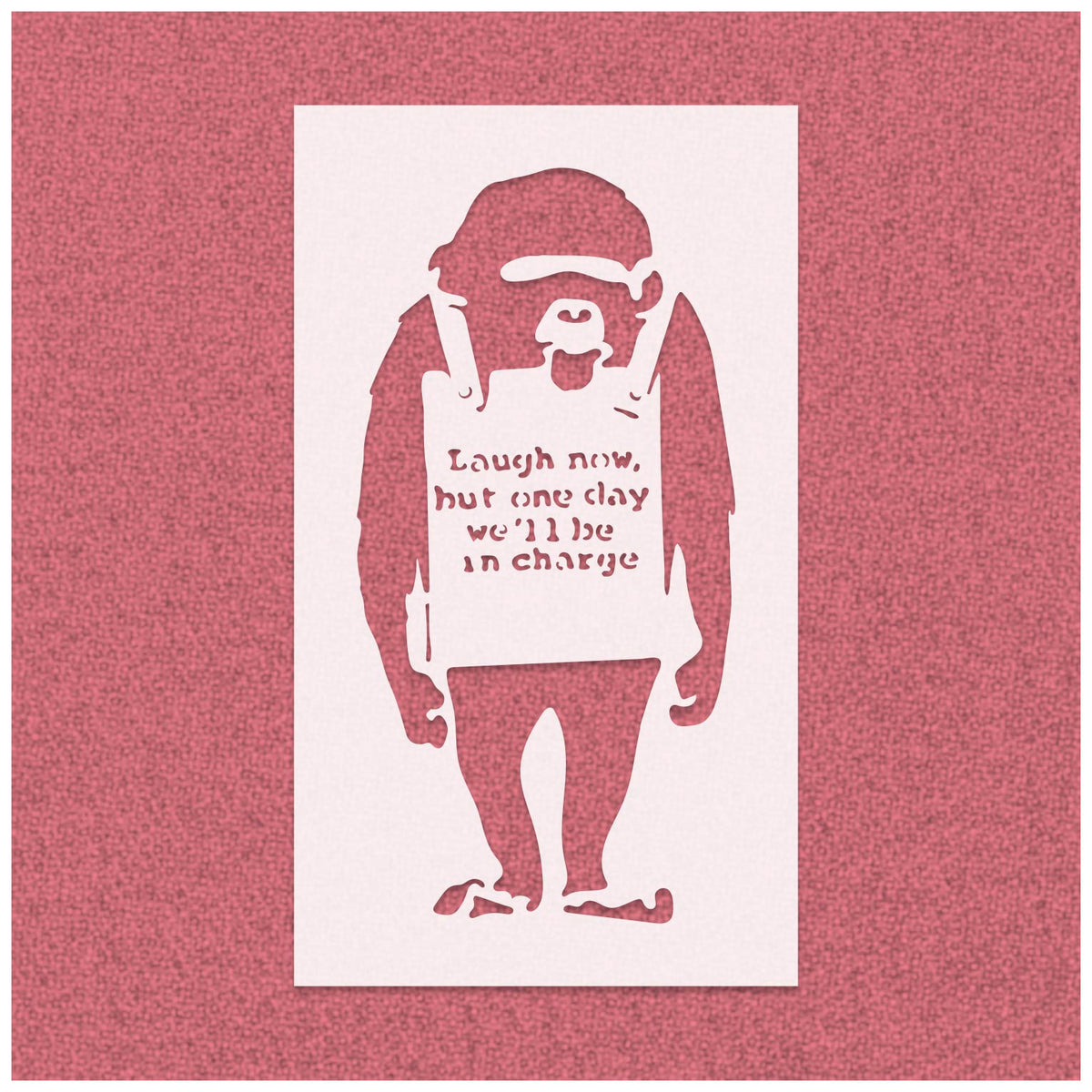 Banksy Chimp Laugh Now Stencil