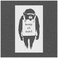 Banksy Keep It Real Monkey Stencil