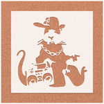 Banksy Music Rat Stencil