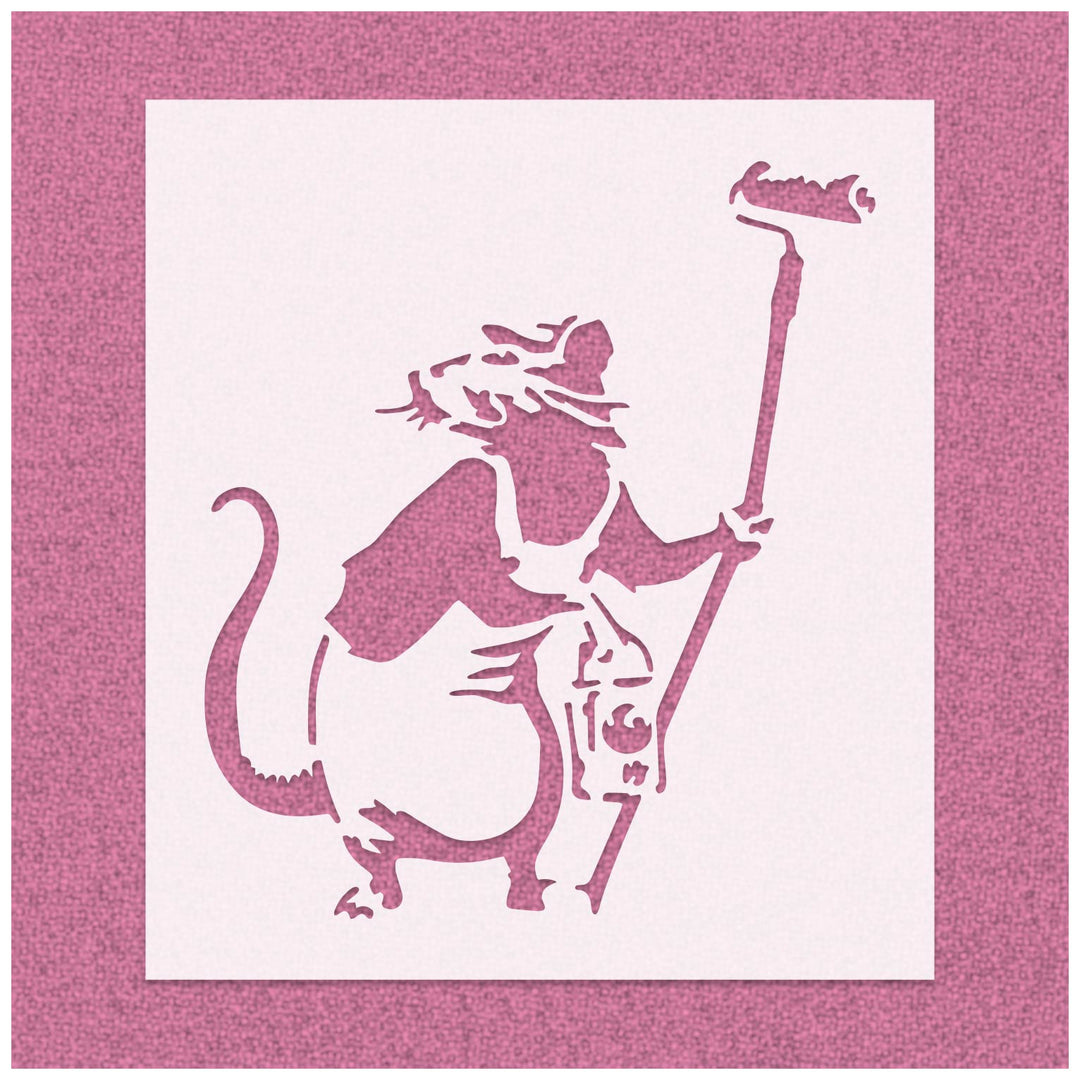 Banksy Rat Painter Stencil Stencilmonkey Stencil Monkey