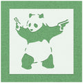 Banksy Panda with Short Gun Stencil