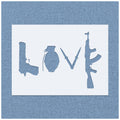 Banksy Steez Love Weapons Stencil