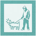 Banksy Walking Keith Haring Dog Stencil