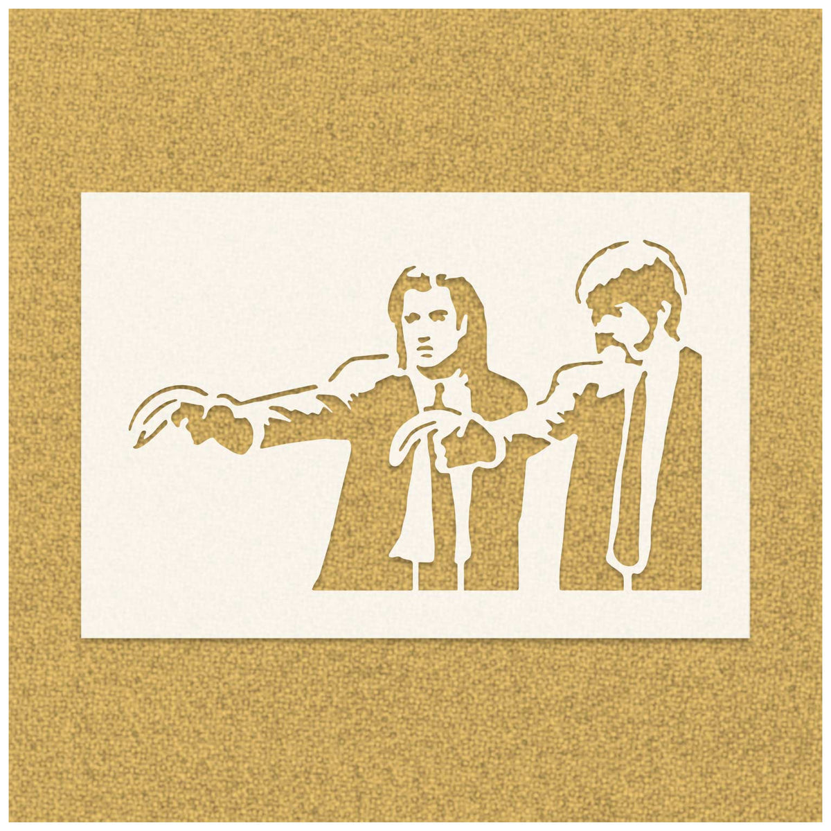 Banksy Pulp Fiction Stencil for Pop Art | Stencilmonkey – Stencil