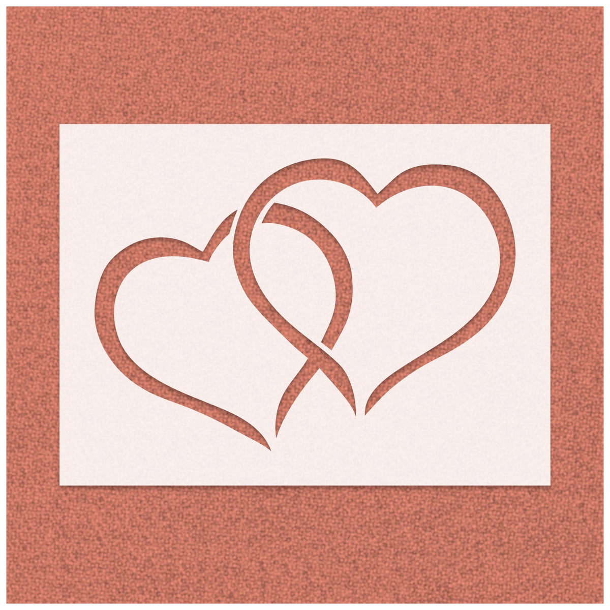 Couple Heart Stencil