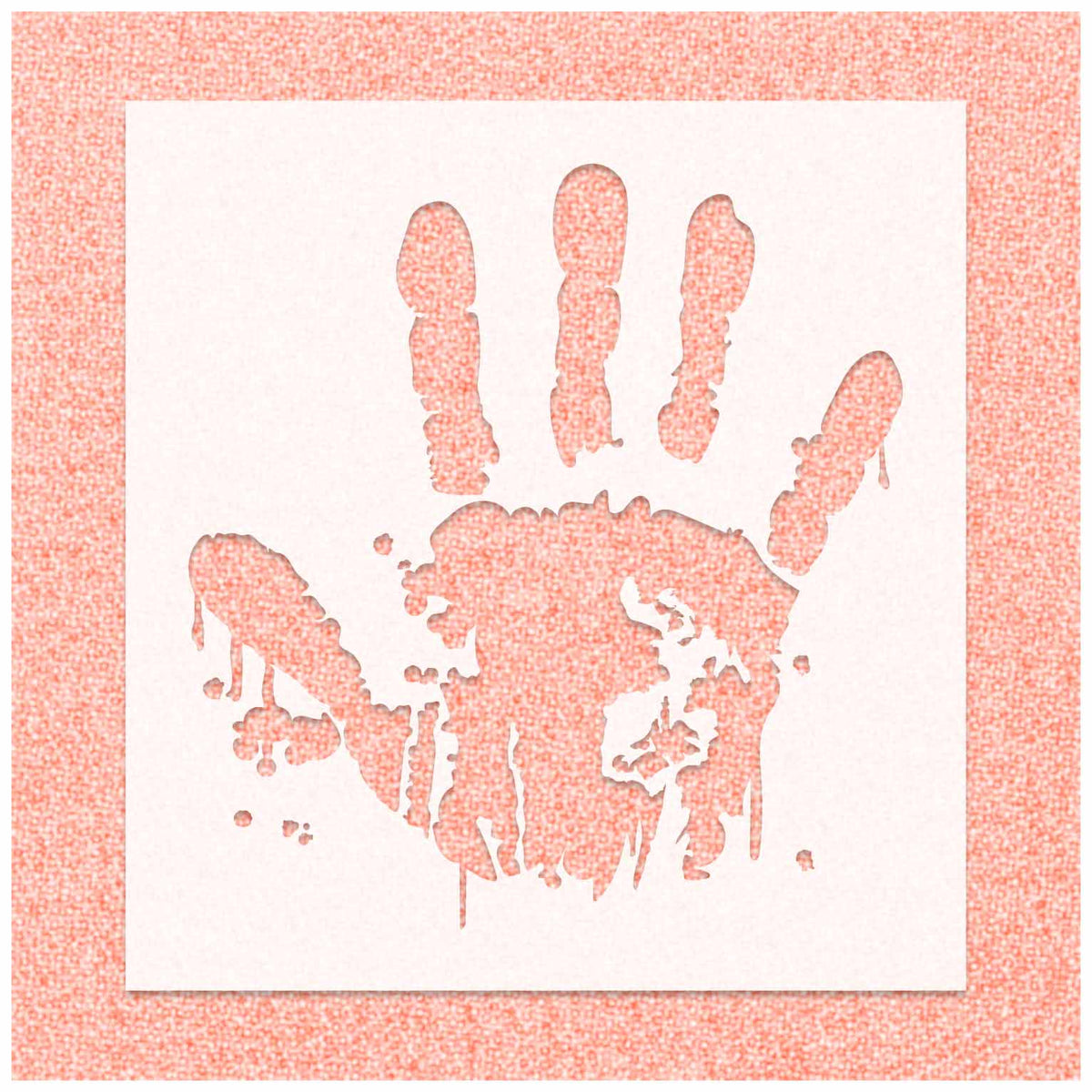 Blood Hand Stencil Halloween Stencil