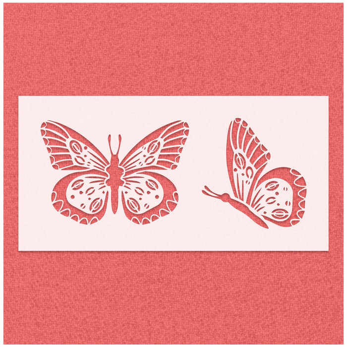 Butterfly Couple Stencil