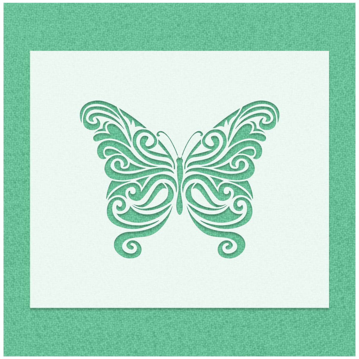 Floral Butterfly Stencil