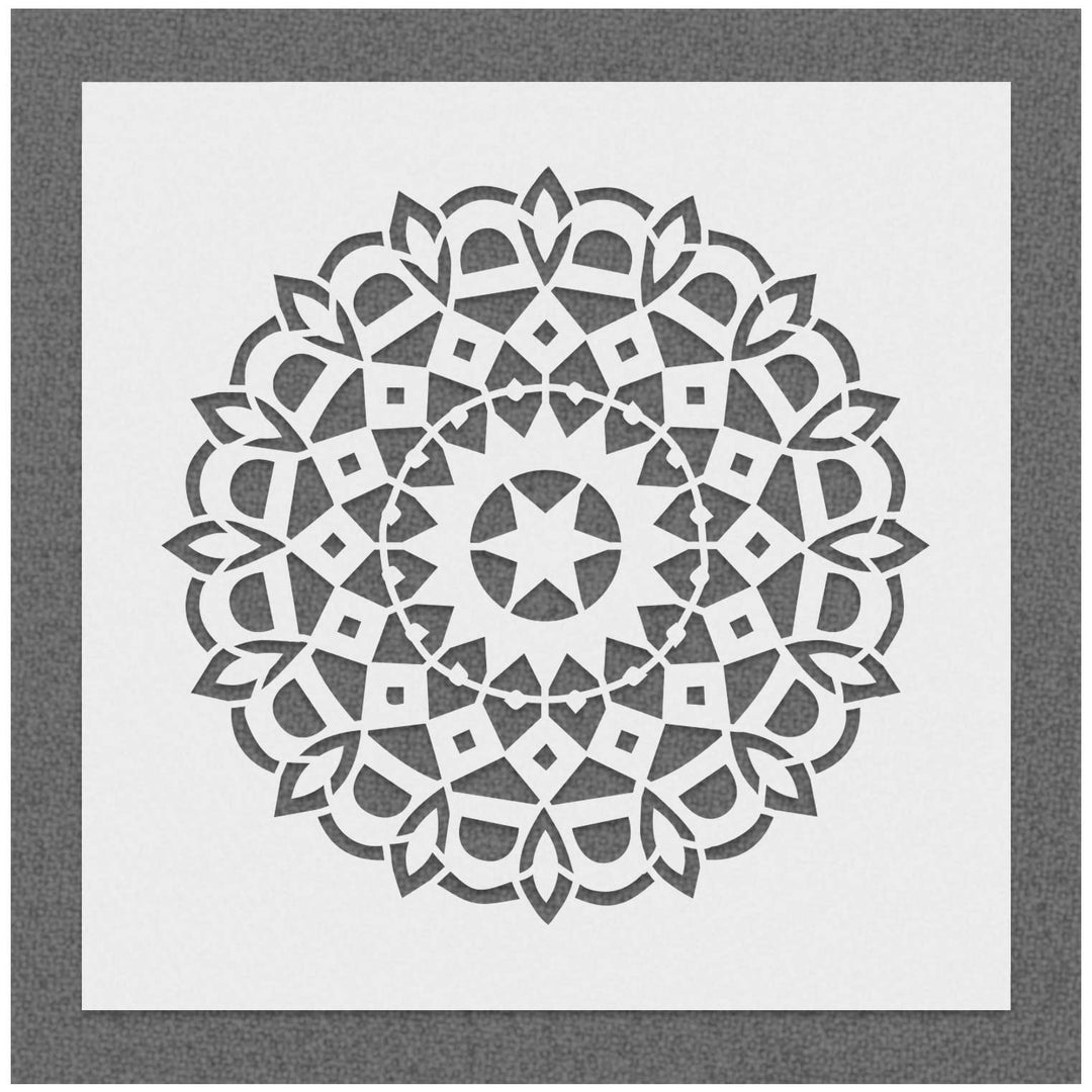 Circular Mandala Pattern Stencil
