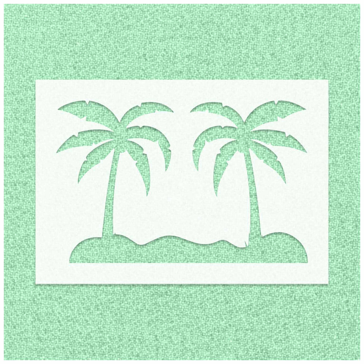 Coconut Trees on Beach Stencil
