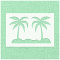 Coconut Trees on Beach Stencil